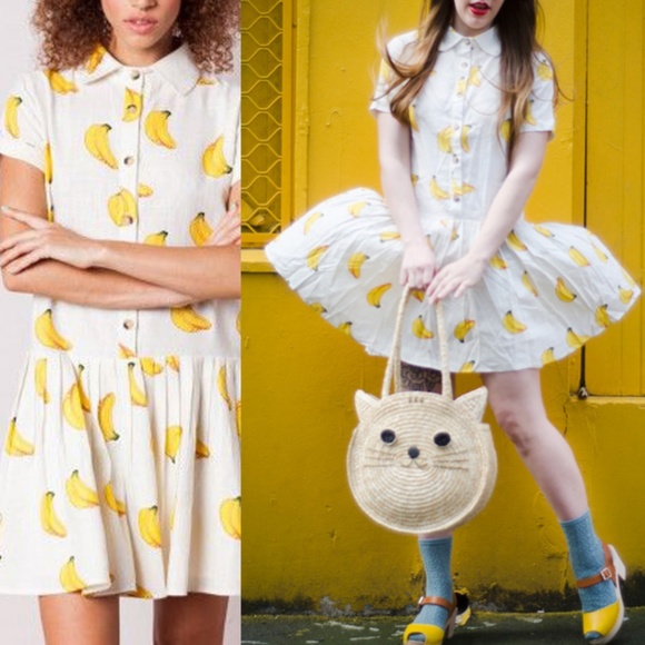 Modcloth Dresses & Skirts - NWT Pepaloves Modcloth Banana Vintage Skater Dress